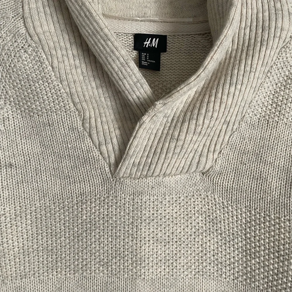 H&M Wool Blend Knit Pullover Sweater Natural Tan NWOT